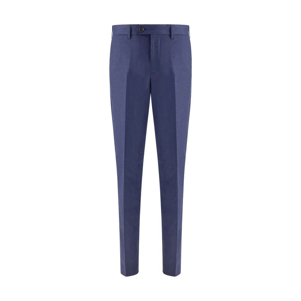 Brunello Cucinelli Blue Fleece Wool Pants