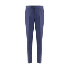 Brunello Cucinelli Blue Fleece Wool Pants