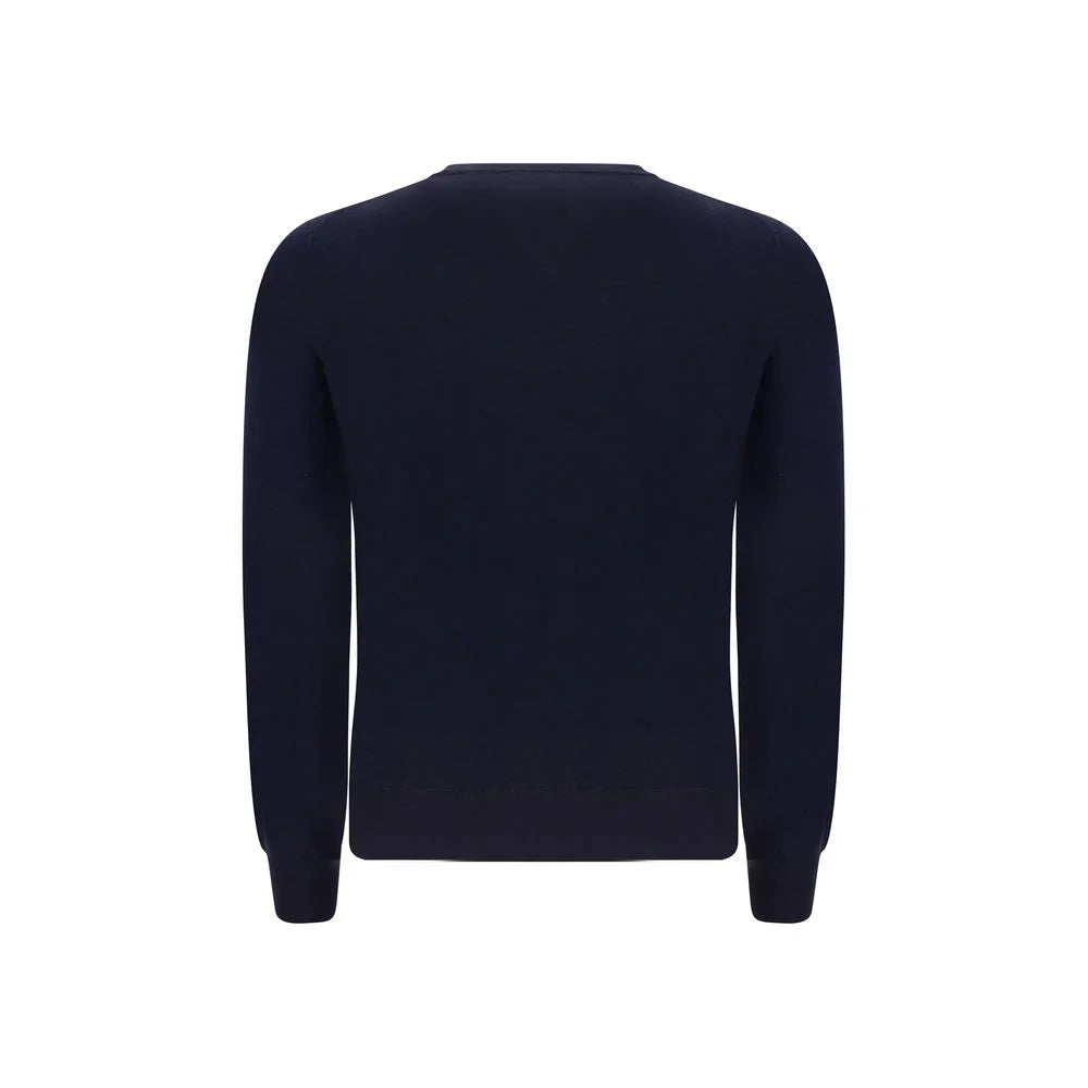 Brunello Cucinelli Blue Fleece Wool Sweater