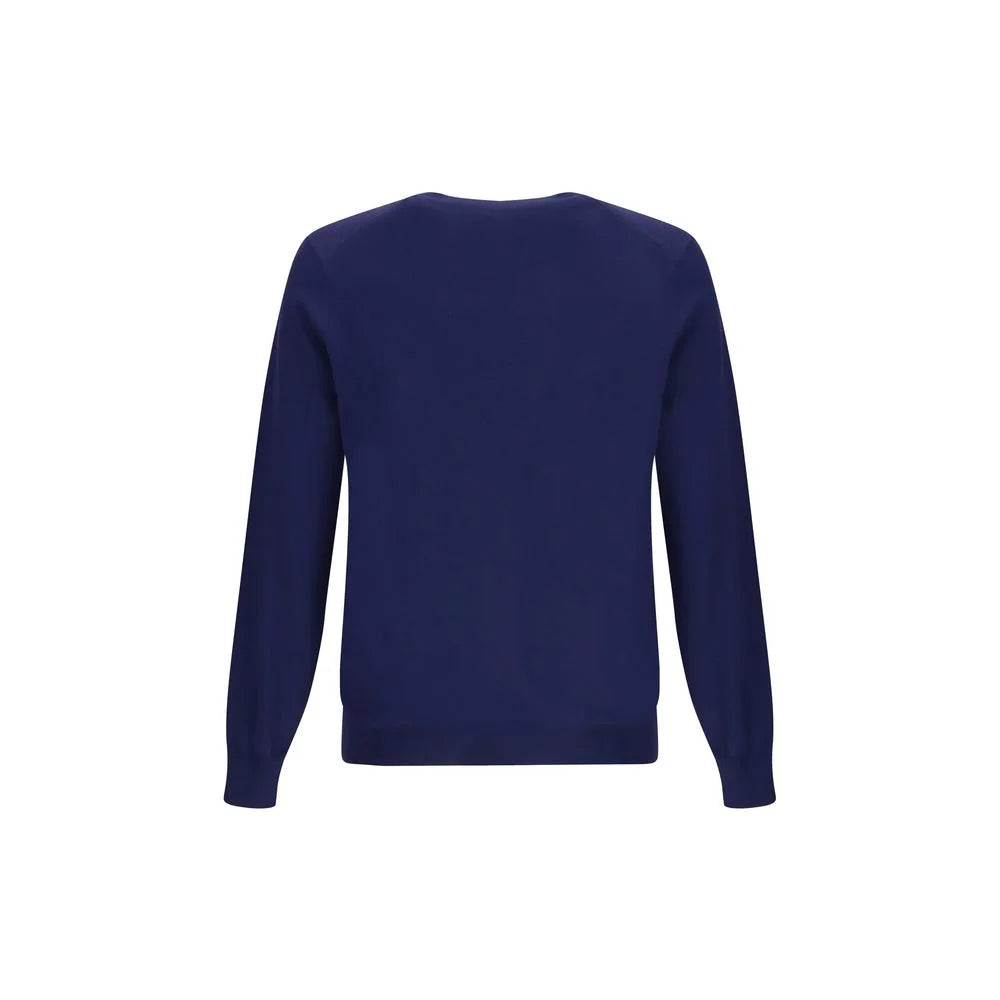 Brunello Cucinelli Blue Fleece Wool Sweatshirt