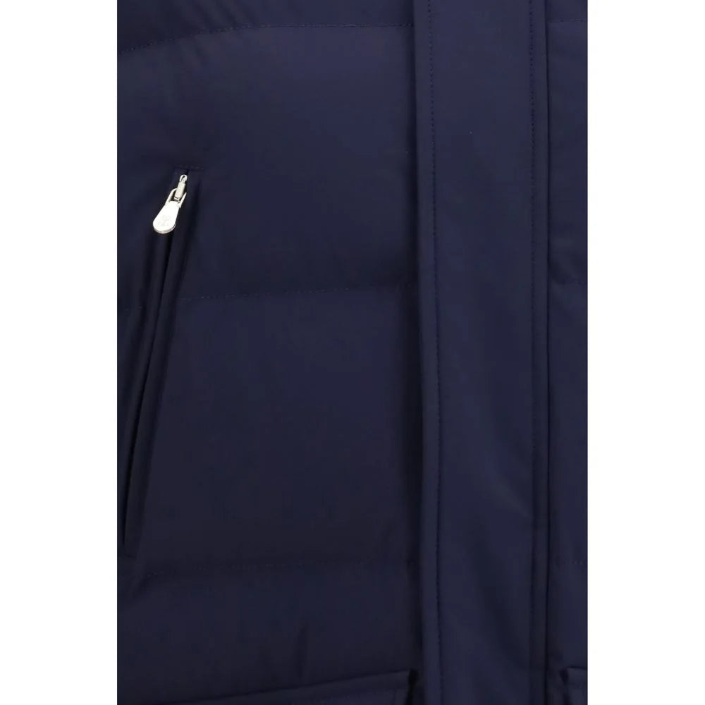 Brunello Cucinelli Blue Goose Down Full-Length Jacket