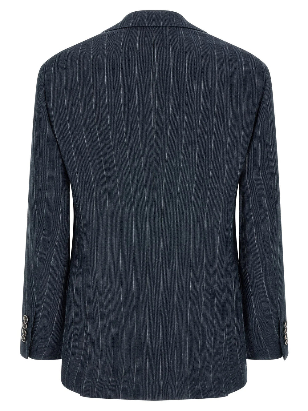Brunello Cucinelli Blue Hemp Blazer