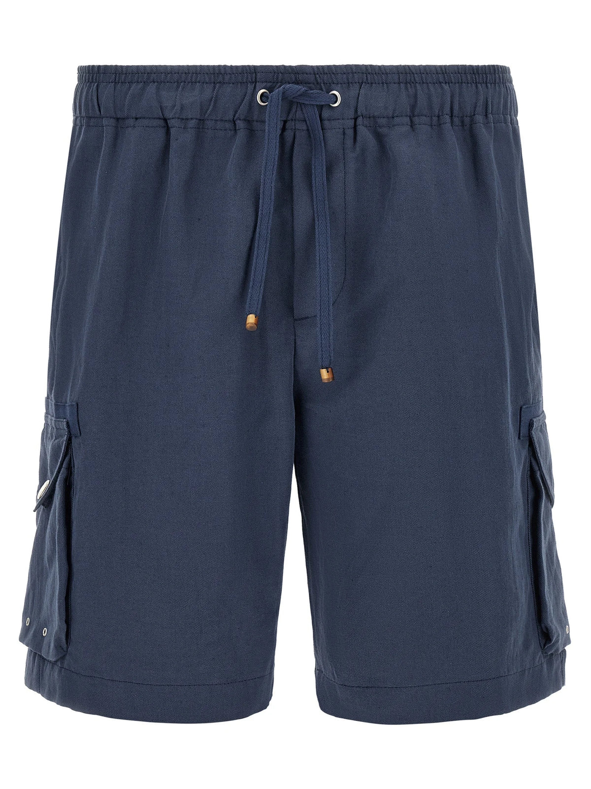 Brunello Cucinelli Blue Linen Bermuda Shorts