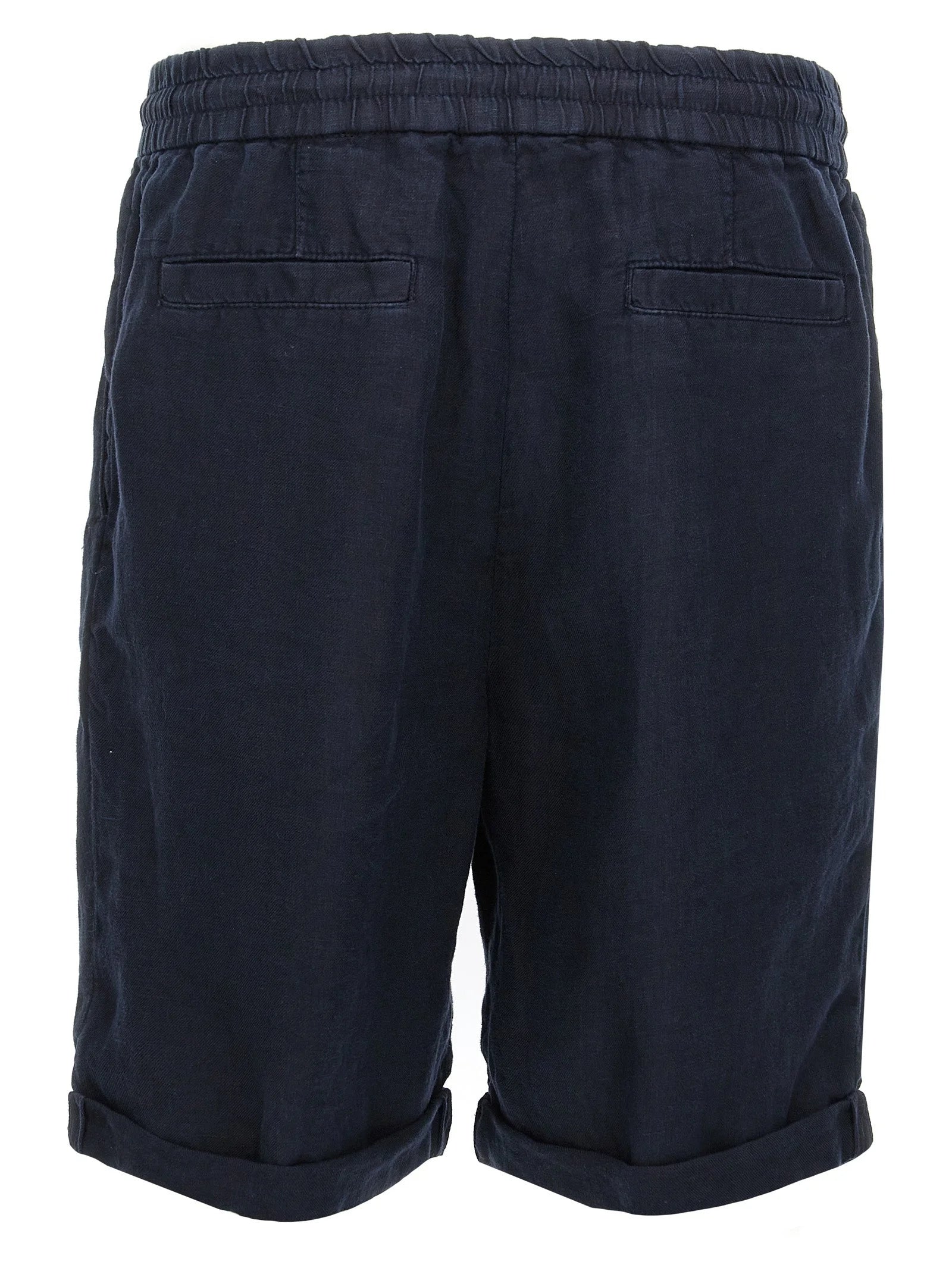 Brunello Cucinelli Blue Linen Bermuda Shorts