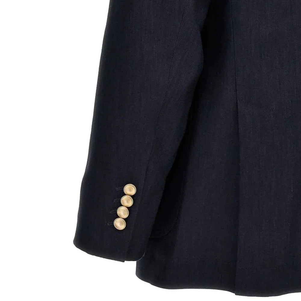 Brunello Cucinelli Blue Linen Blazer - IT54 | XL