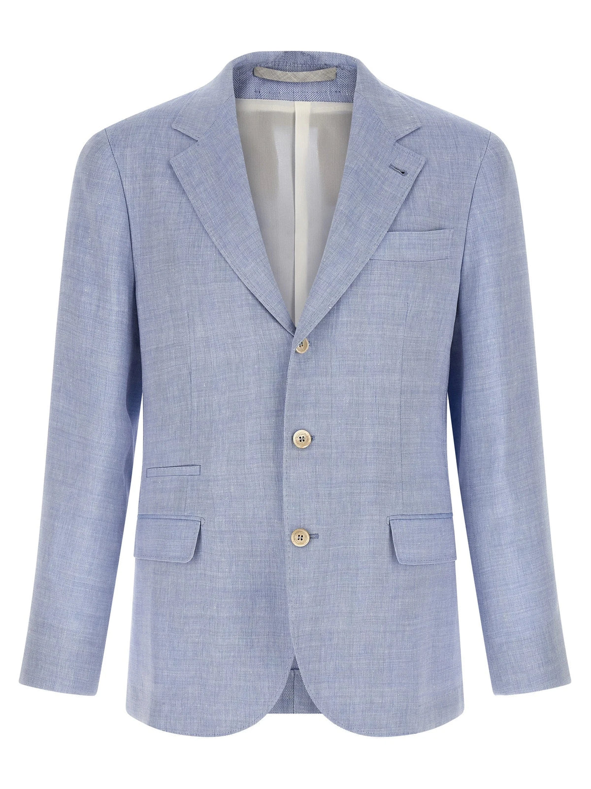 Brunello Cucinelli Blue Linen Blazer - XXL