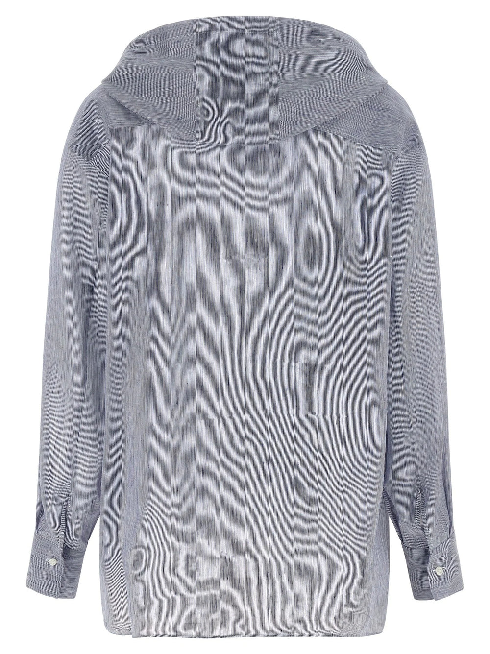 Brunello Cucinelli Blue Linen Blouse
