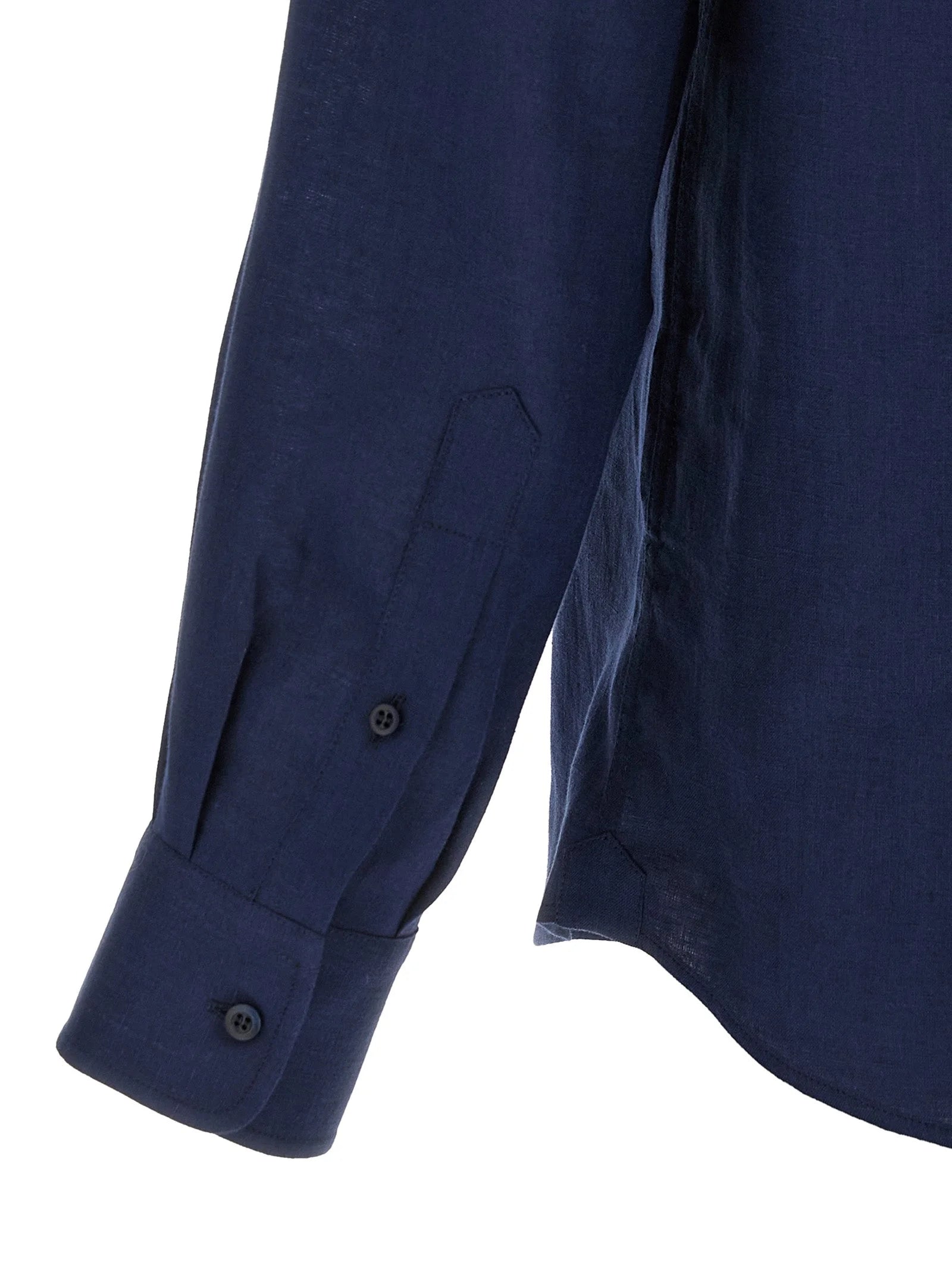 Brunello Cucinelli Blue Linen Blouse - L
