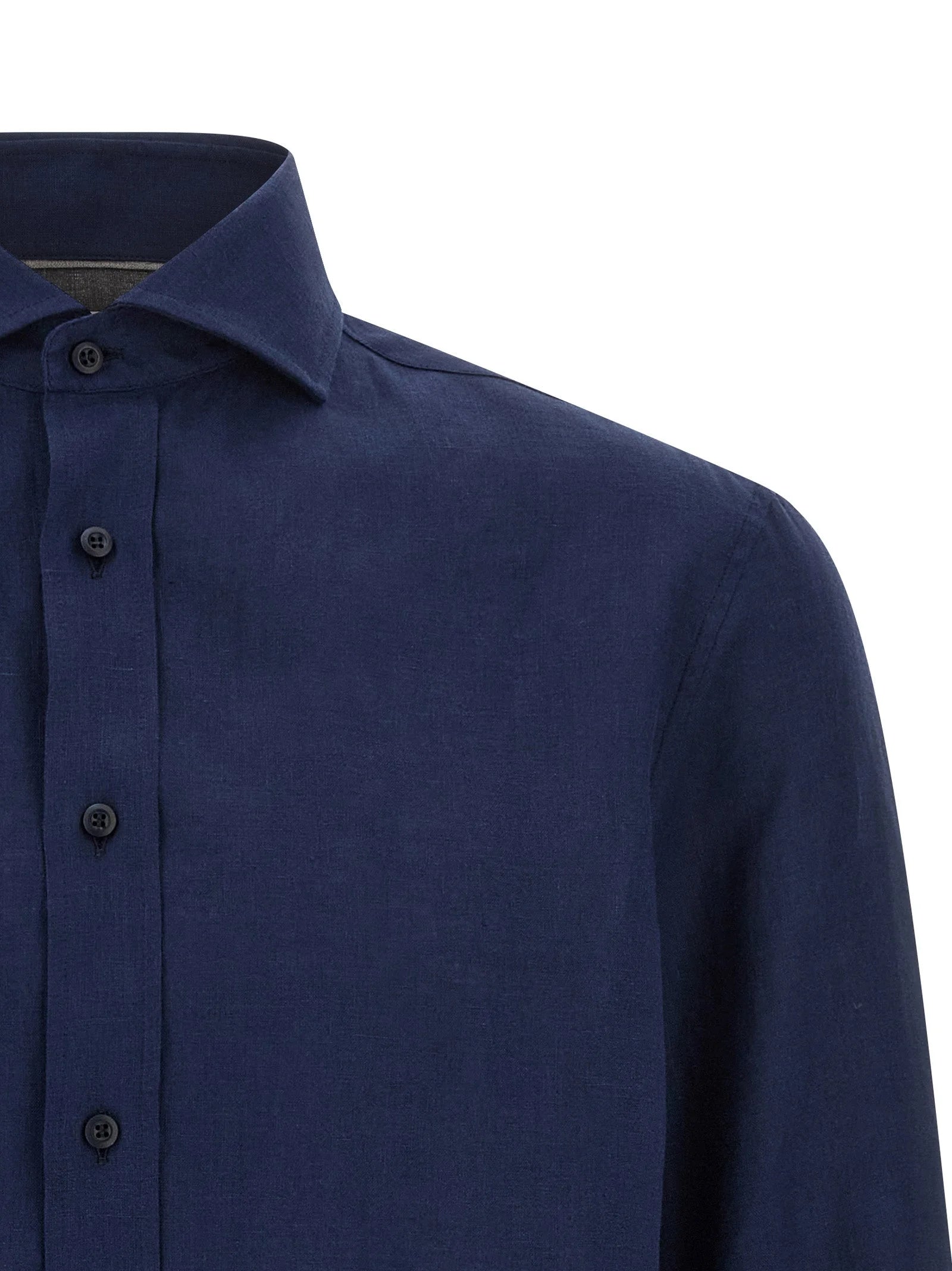 Brunello Cucinelli Blue Linen Blouse - L