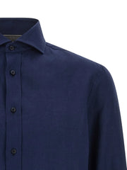 Brunello Cucinelli Blue Linen Blouse - L