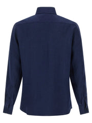 Brunello Cucinelli Blue Linen Blouse - L