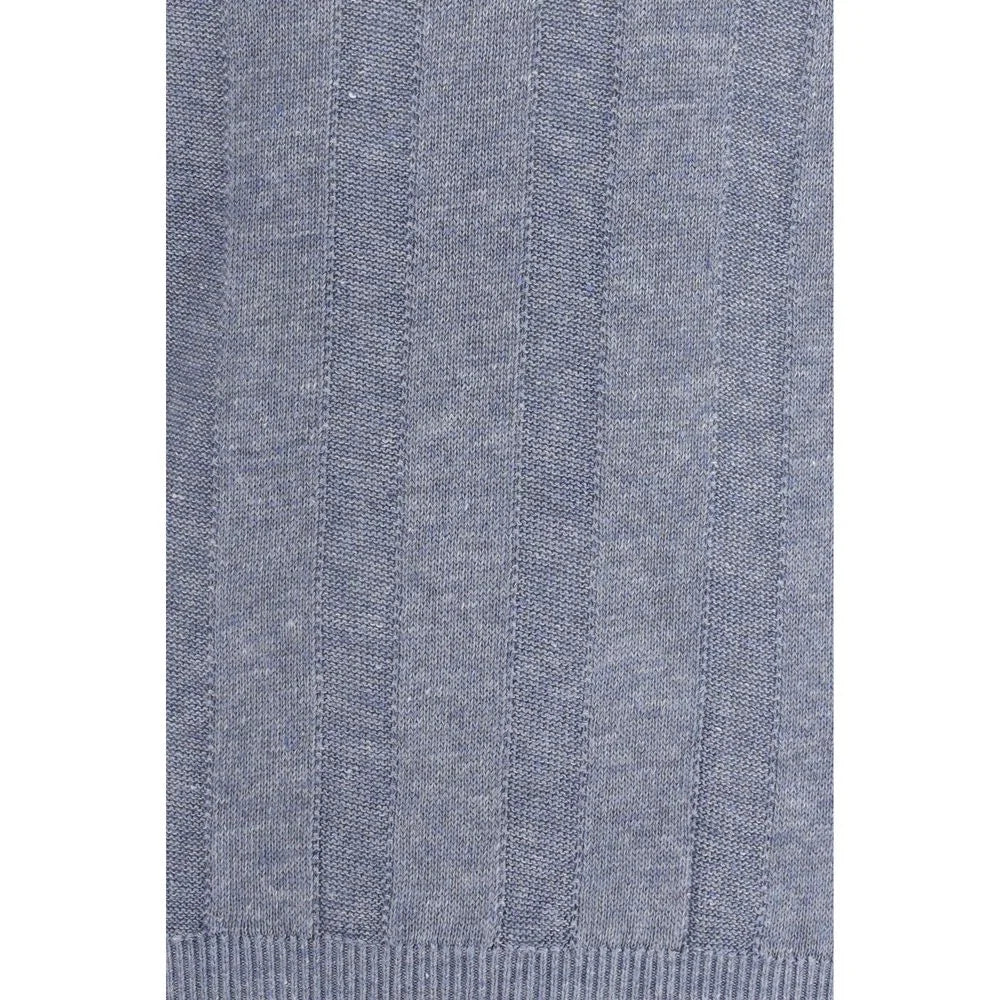 Brunello Cucinelli Blue Linen T-Shirt