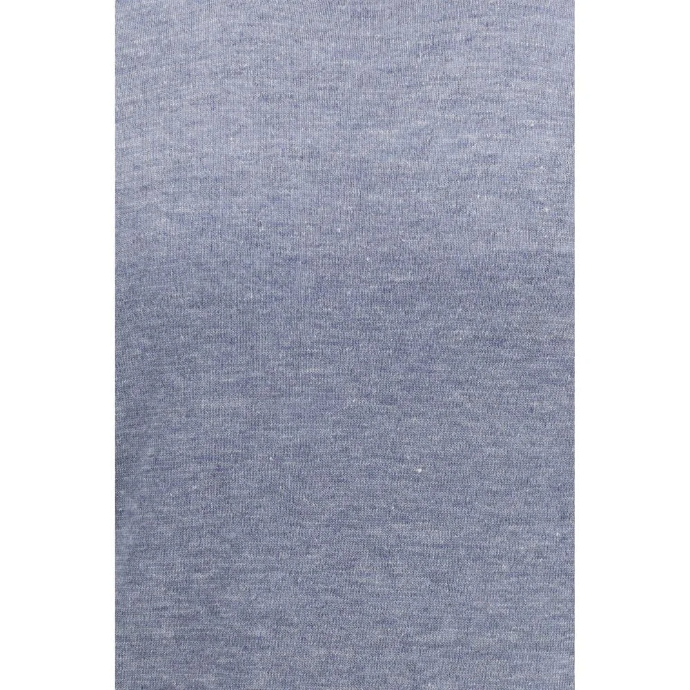 Brunello Cucinelli Blue Linen T-Shirt - IT48 | M