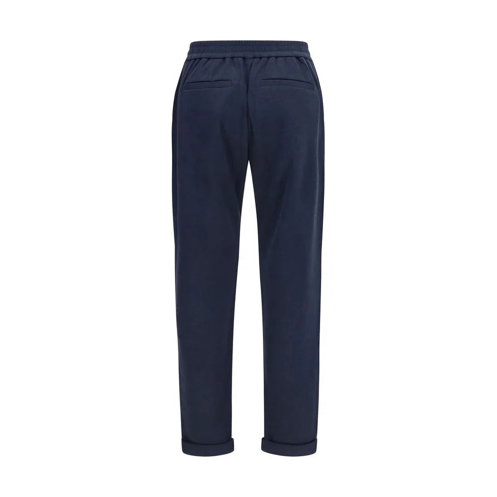 Brunello Cucinelli Blue Polyamide Casual Pants