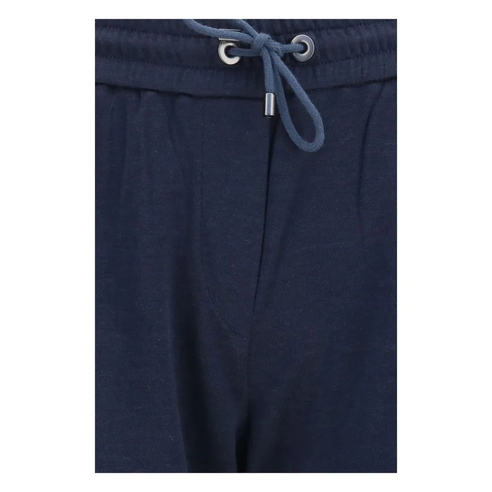Brunello Cucinelli Blue Polyamide Casual Pants