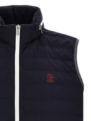 Brunello Cucinelli Blue Polyamide Coat
