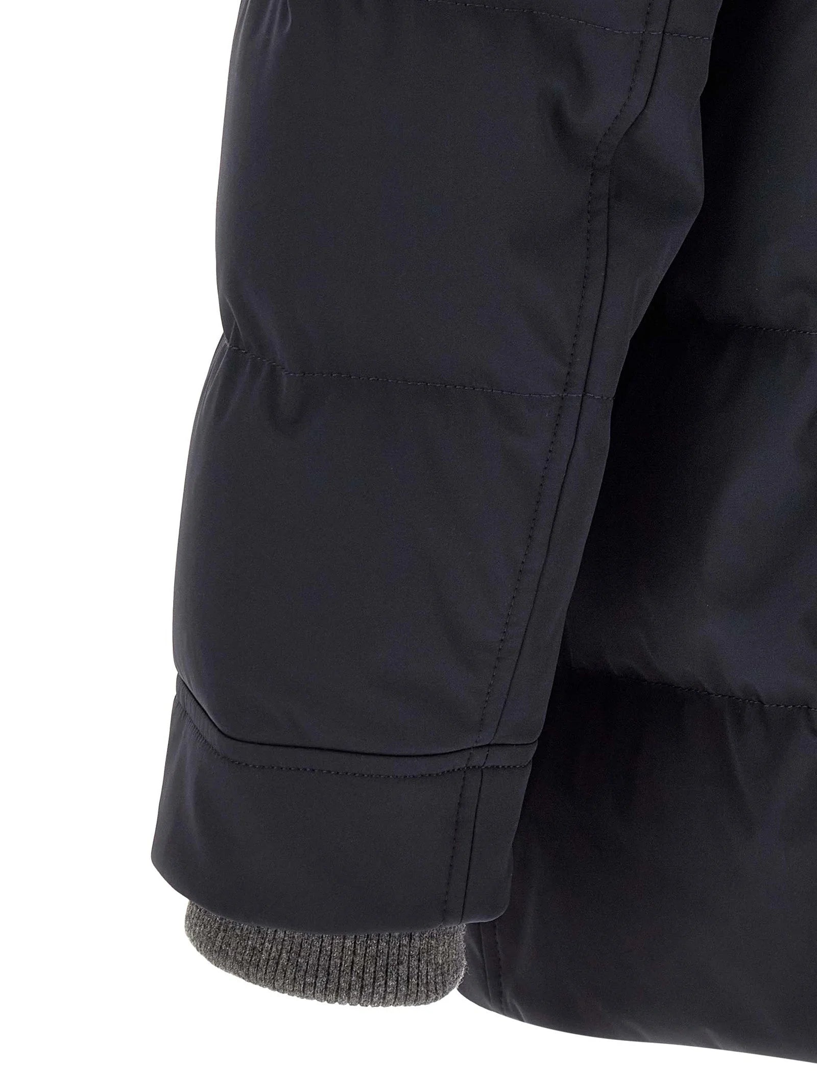 Brunello Cucinelli Blue Polyamide Parka