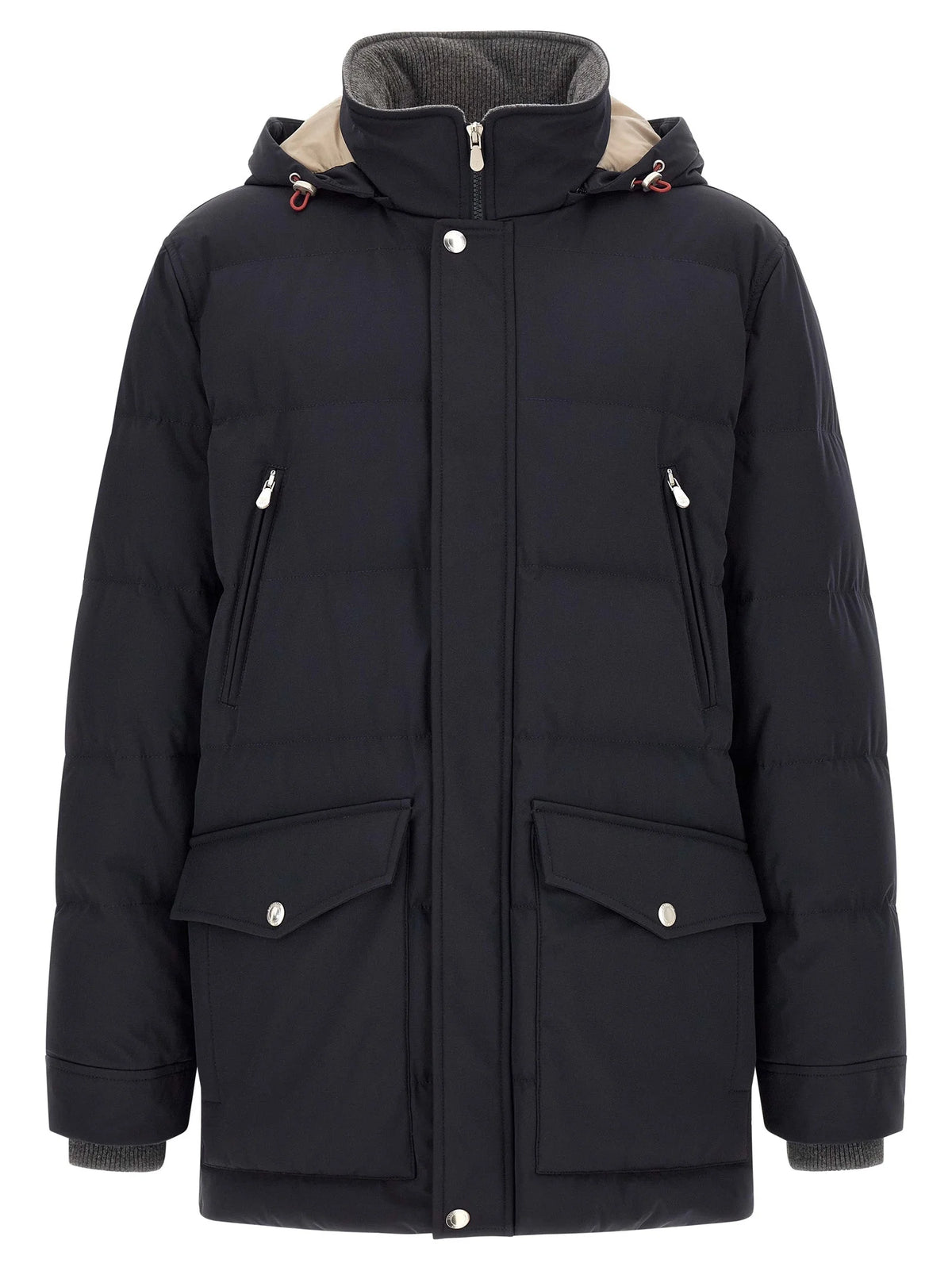 Brunello Cucinelli Blue Polyamide Parka