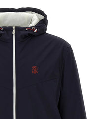 Brunello Cucinelli Blue Polyamide Shell Jacket - M