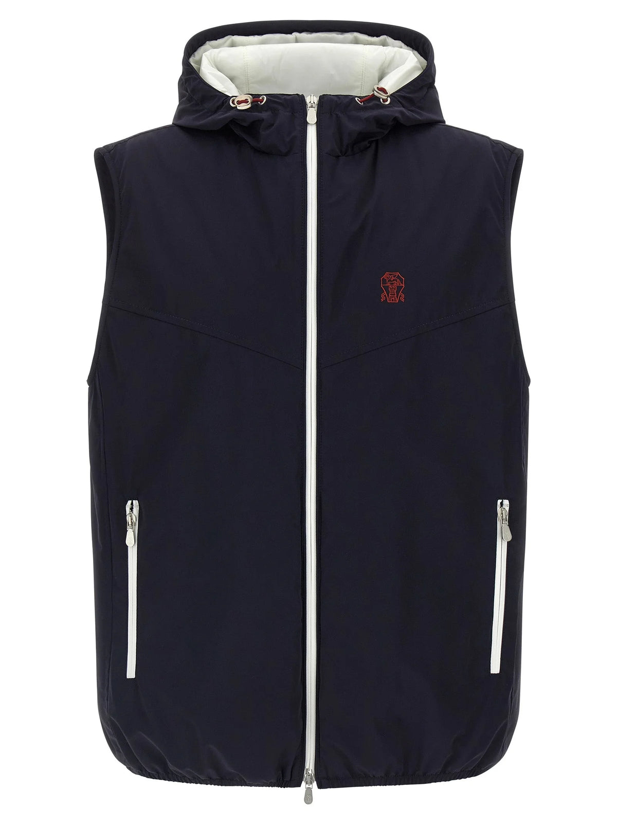 Brunello Cucinelli Blue Polyamide Sleeveless Jacket
