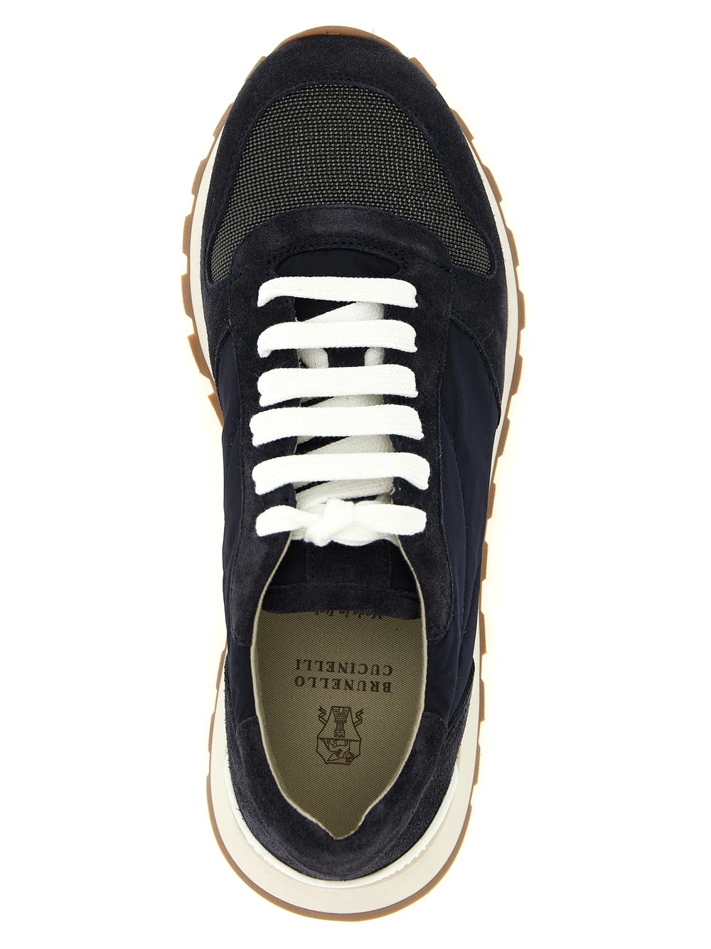 Brunello Cucinelli Blue Polyester Athletic Sneakers - EU38/US8