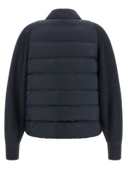 Brunello Cucinelli Blue Polyester Full-Length Jacket