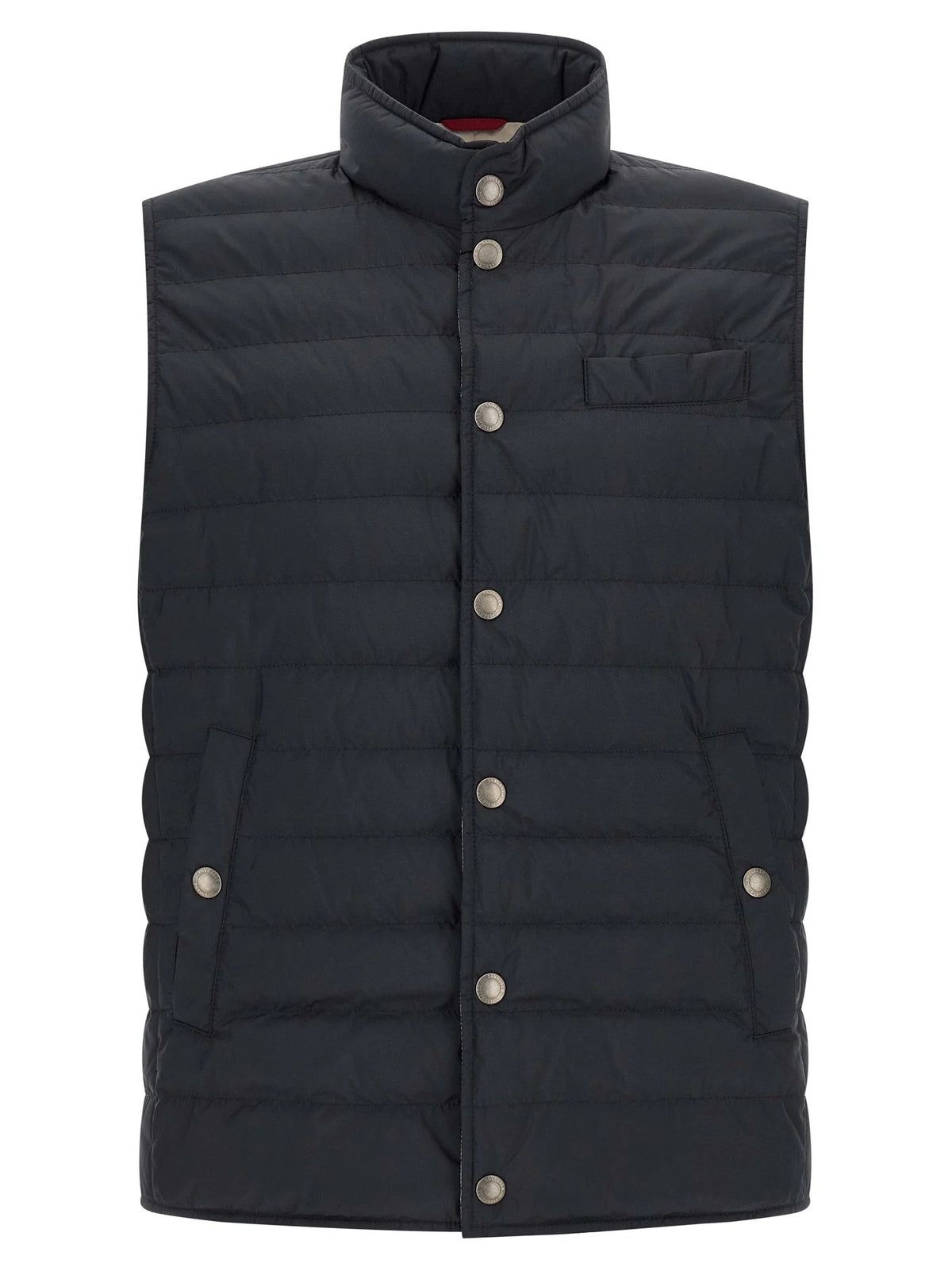 Brunello Cucinelli Blue Polyester Sleeveless Jacket