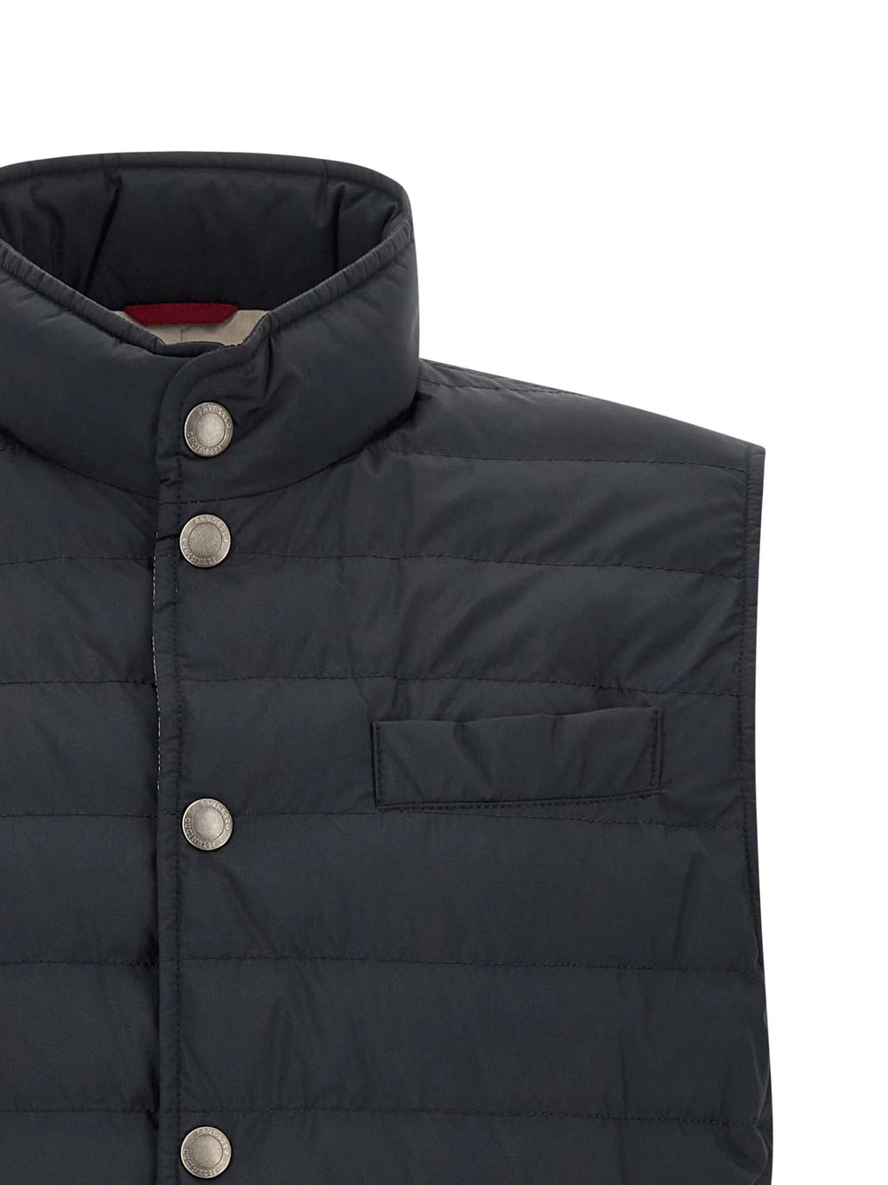 Brunello Cucinelli Blue Polyester Sleeveless Jacket