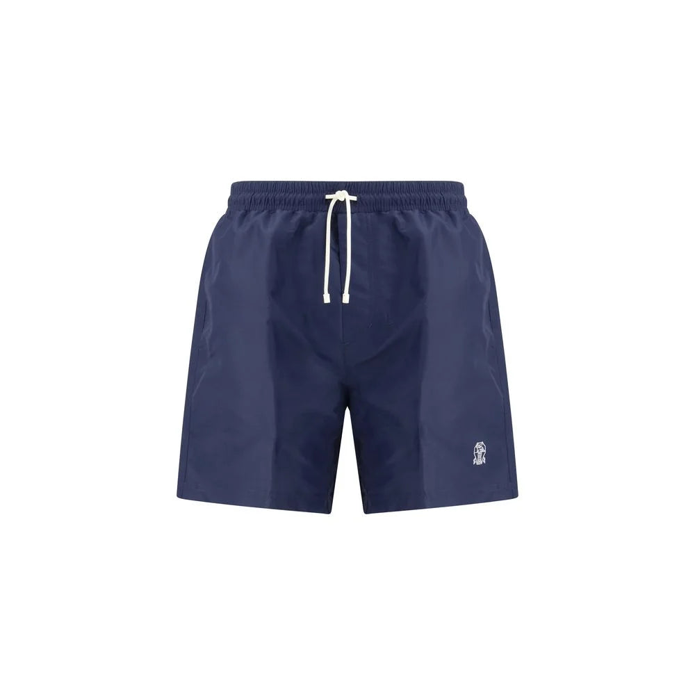 Brunello Cucinelli Blue Polyester Swim Shorts