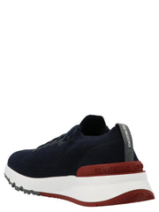 Brunello Cucinelli Blue Polyethylene Athletic Sneakers - EU45/US12