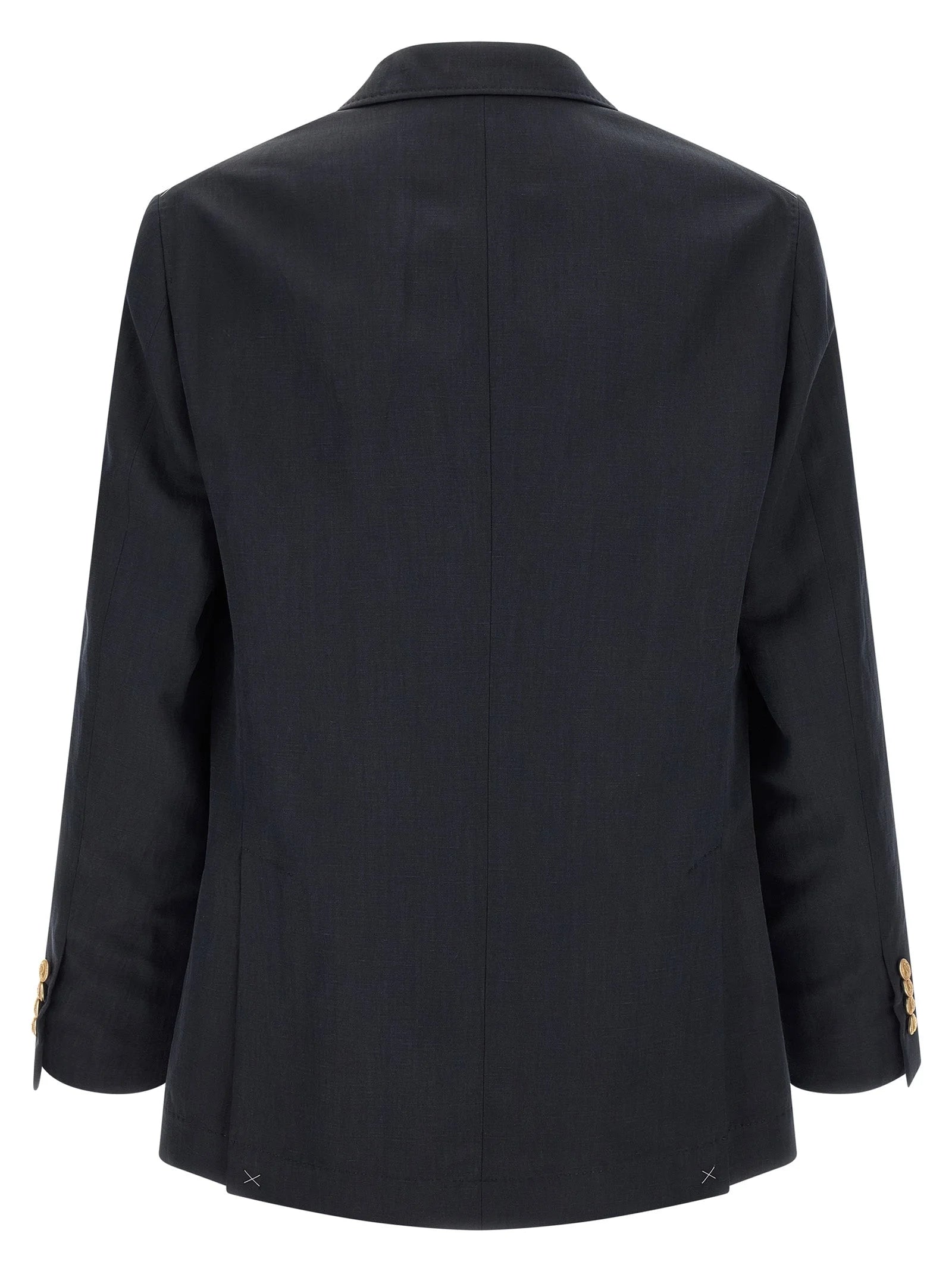 Brunello Cucinelli Blue Silk Blazer