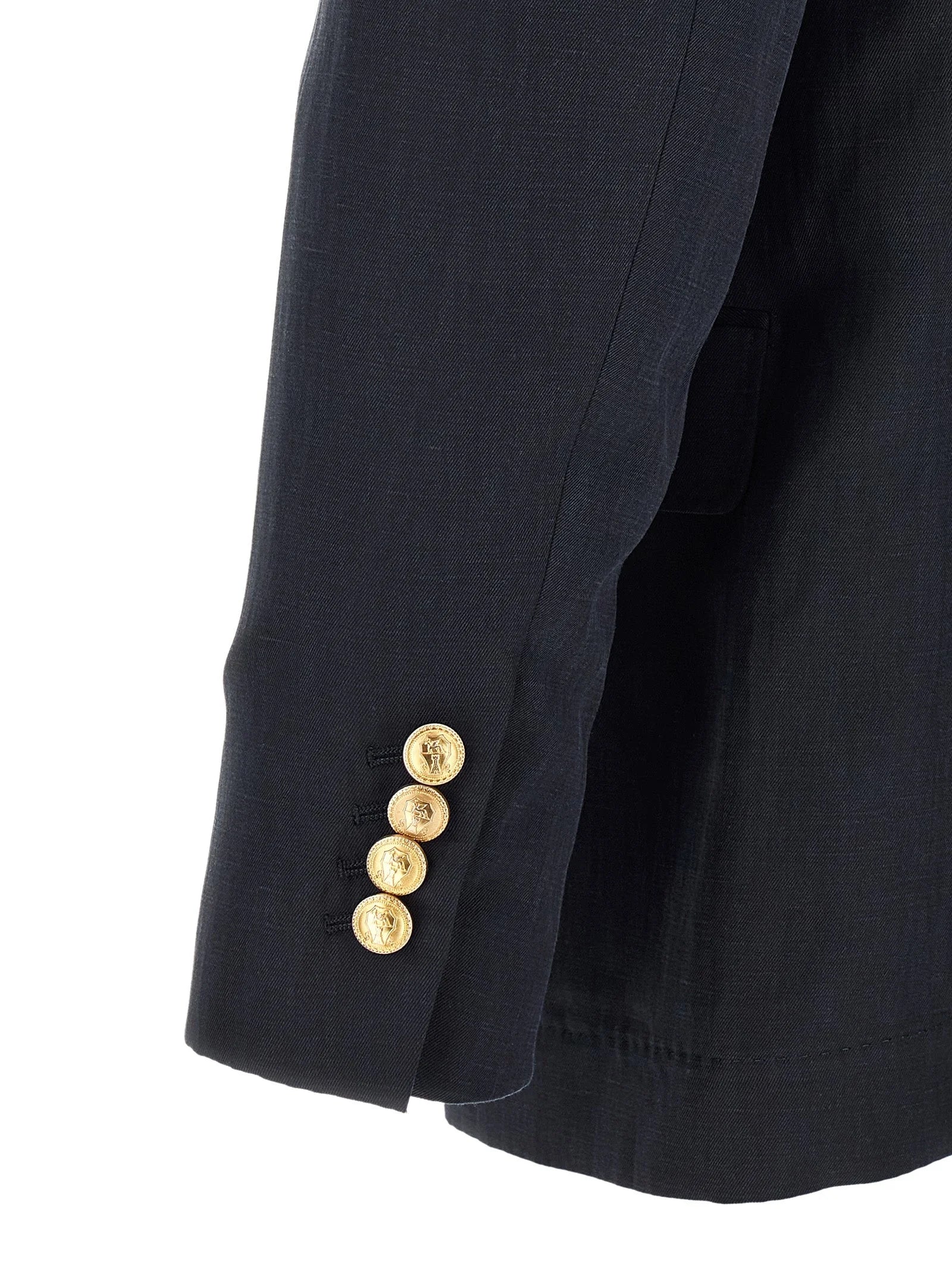 Brunello Cucinelli Blue Silk Blazer