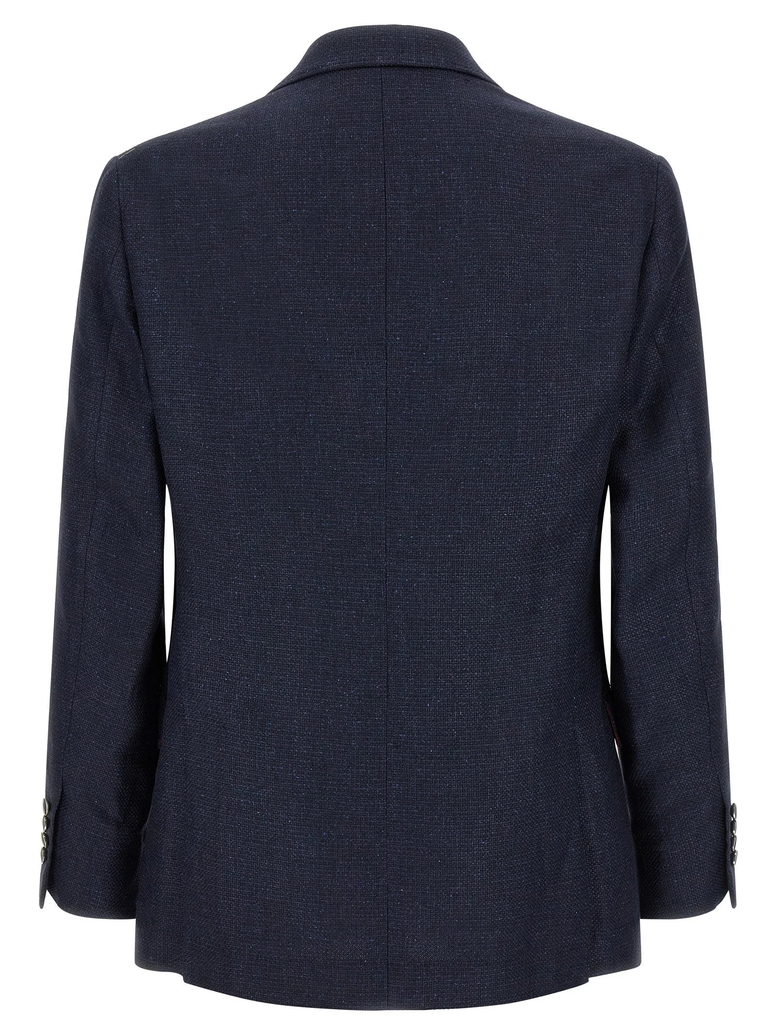 Brunello Cucinelli Blue Silk Two-Piece Suit