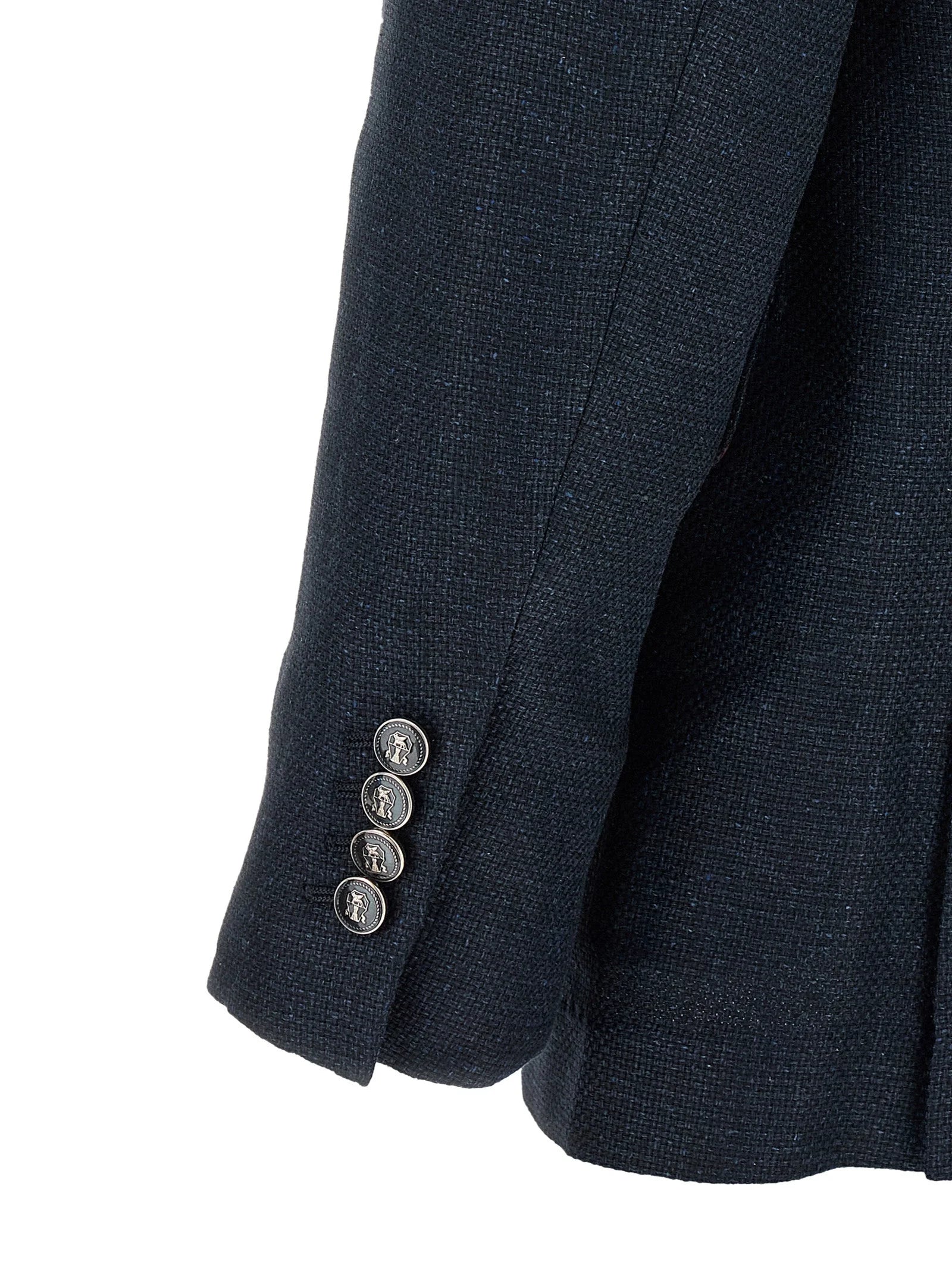 Brunello Cucinelli Blue Silk Two-Piece Suit