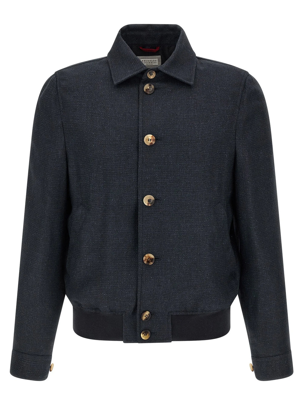Brunello Cucinelli Blue Sisal Biker Jacket - IT52 | XL