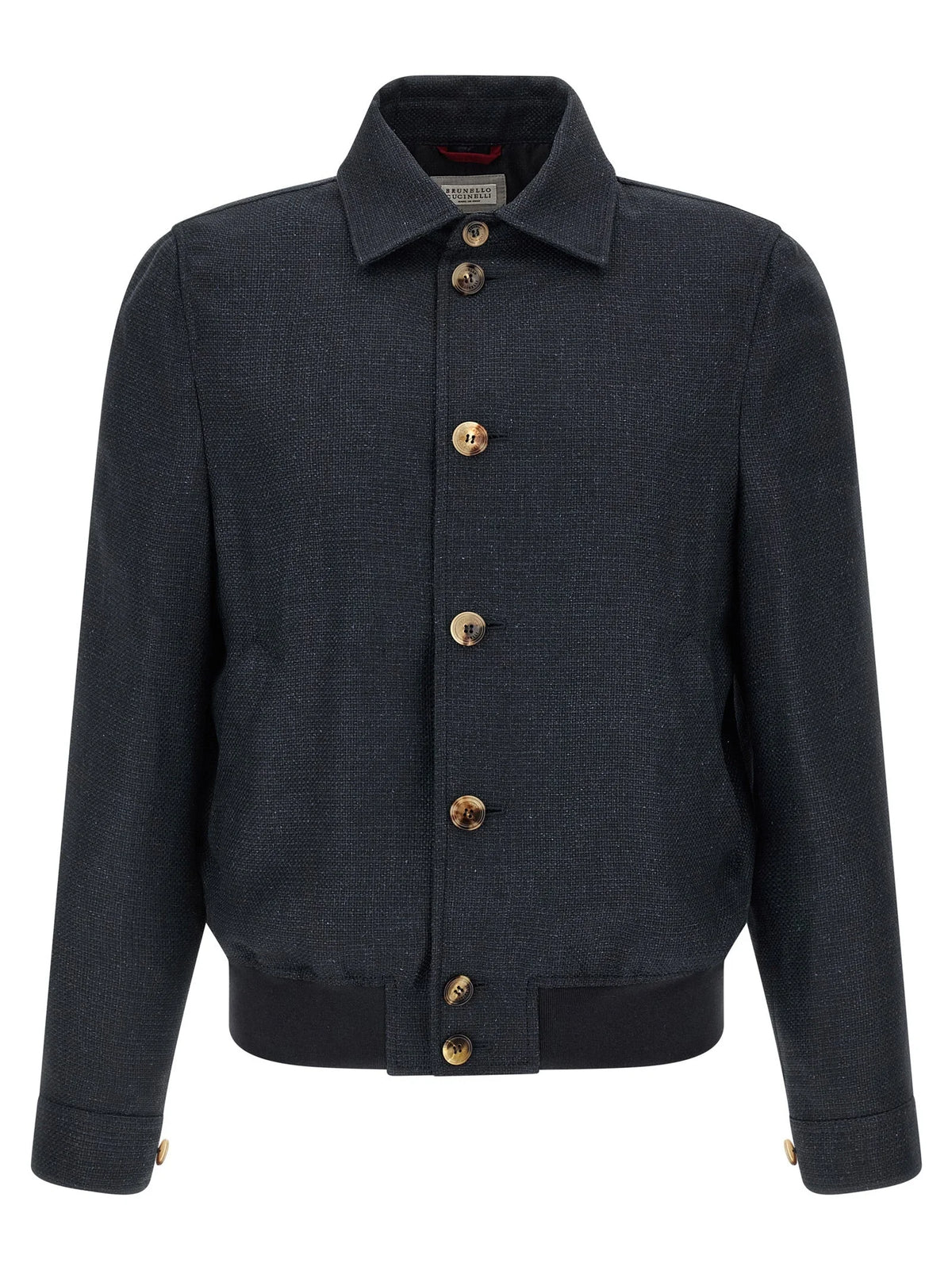 Brunello Cucinelli Blue Sisal Biker Jacket - IT52 | XL