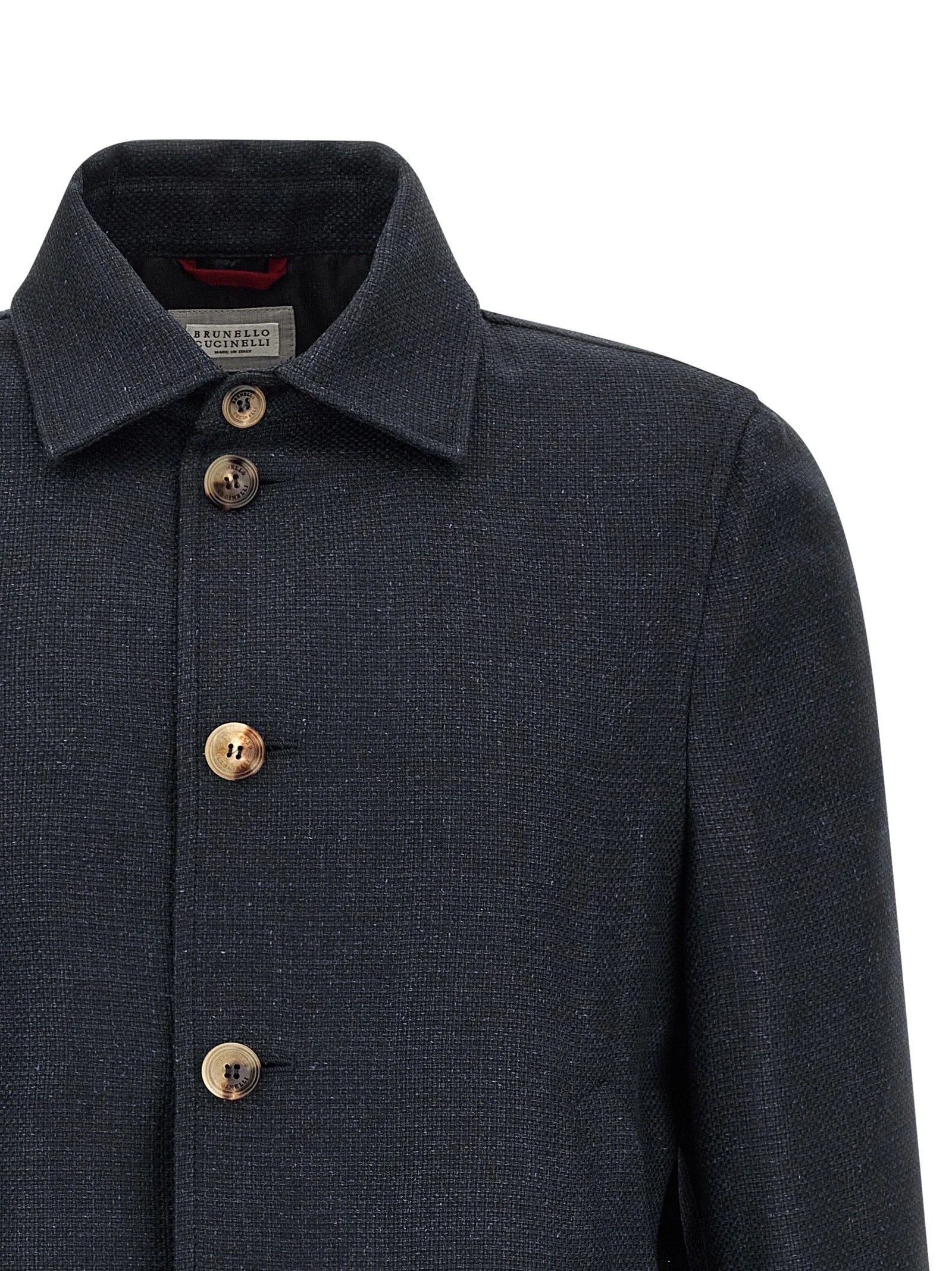 Brunello Cucinelli Blue Sisal Biker Jacket - IT52 | XL