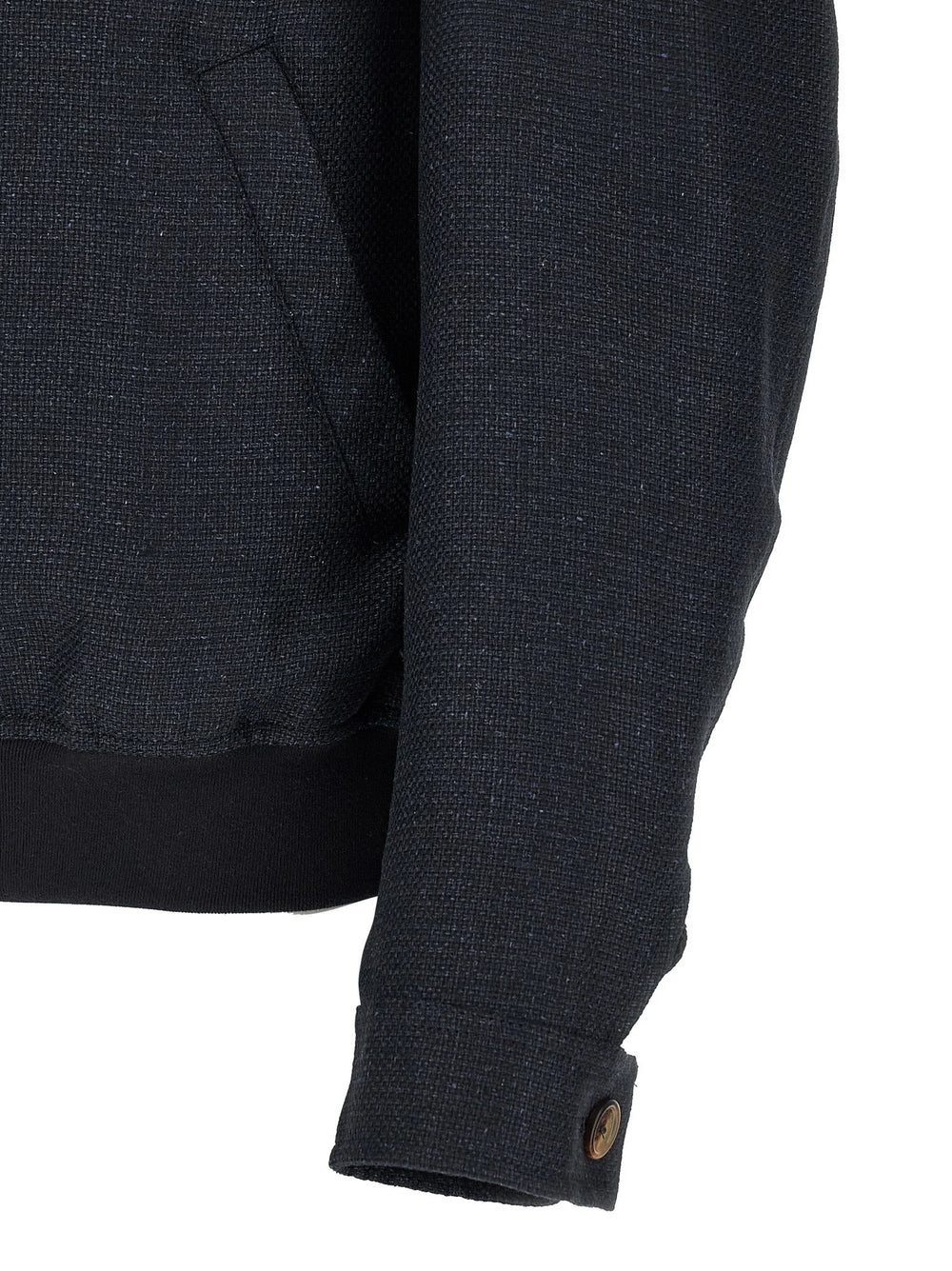 Brunello Cucinelli Blue Sisal Biker Jacket - IT52 | XL