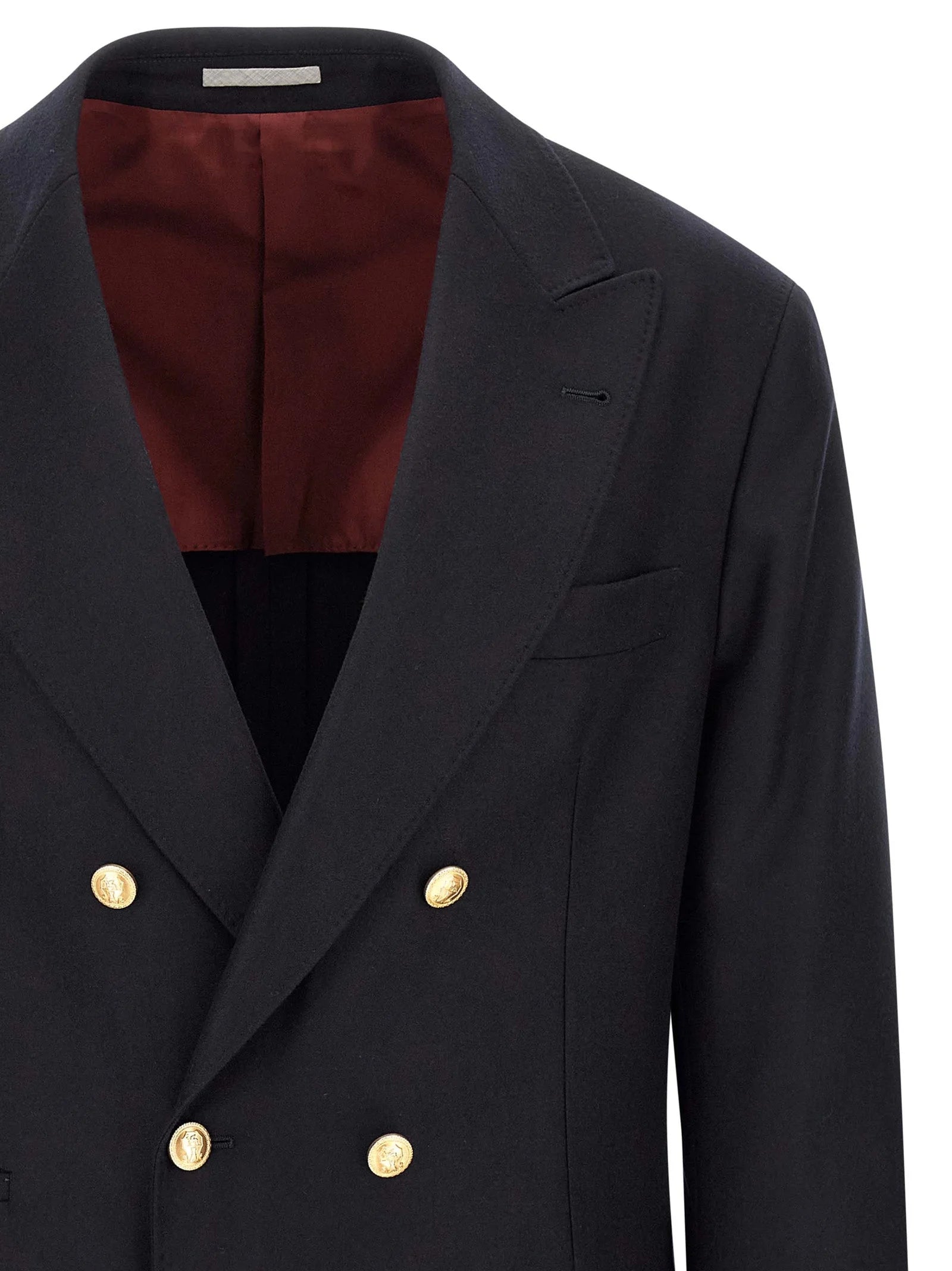 Brunello Cucinelli Blue Virgin Wool Blazer