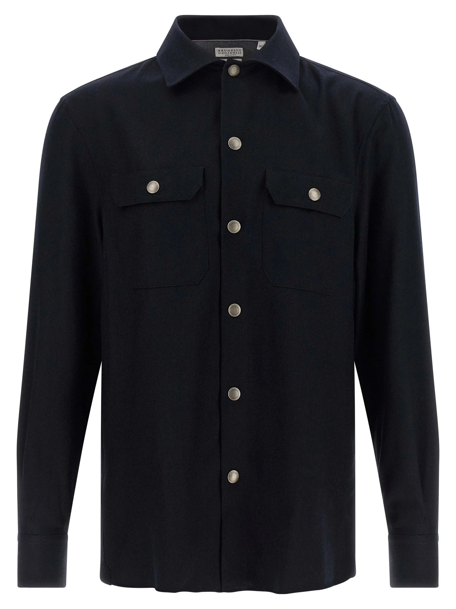 Brunello Cucinelli Blue Virgin Wool Blouse