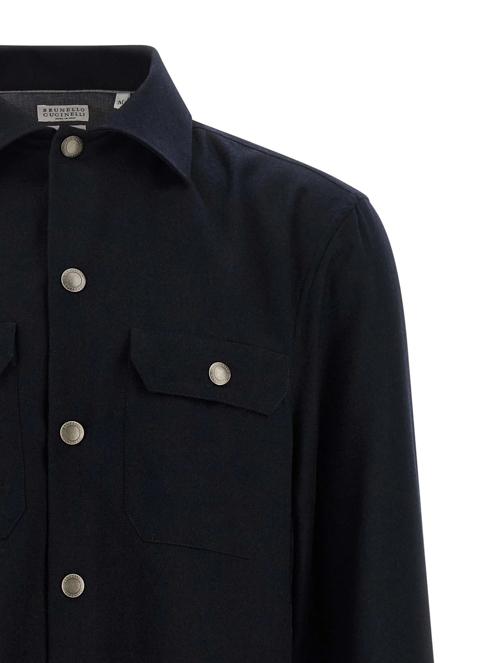 Brunello Cucinelli Blue Virgin Wool Blouse