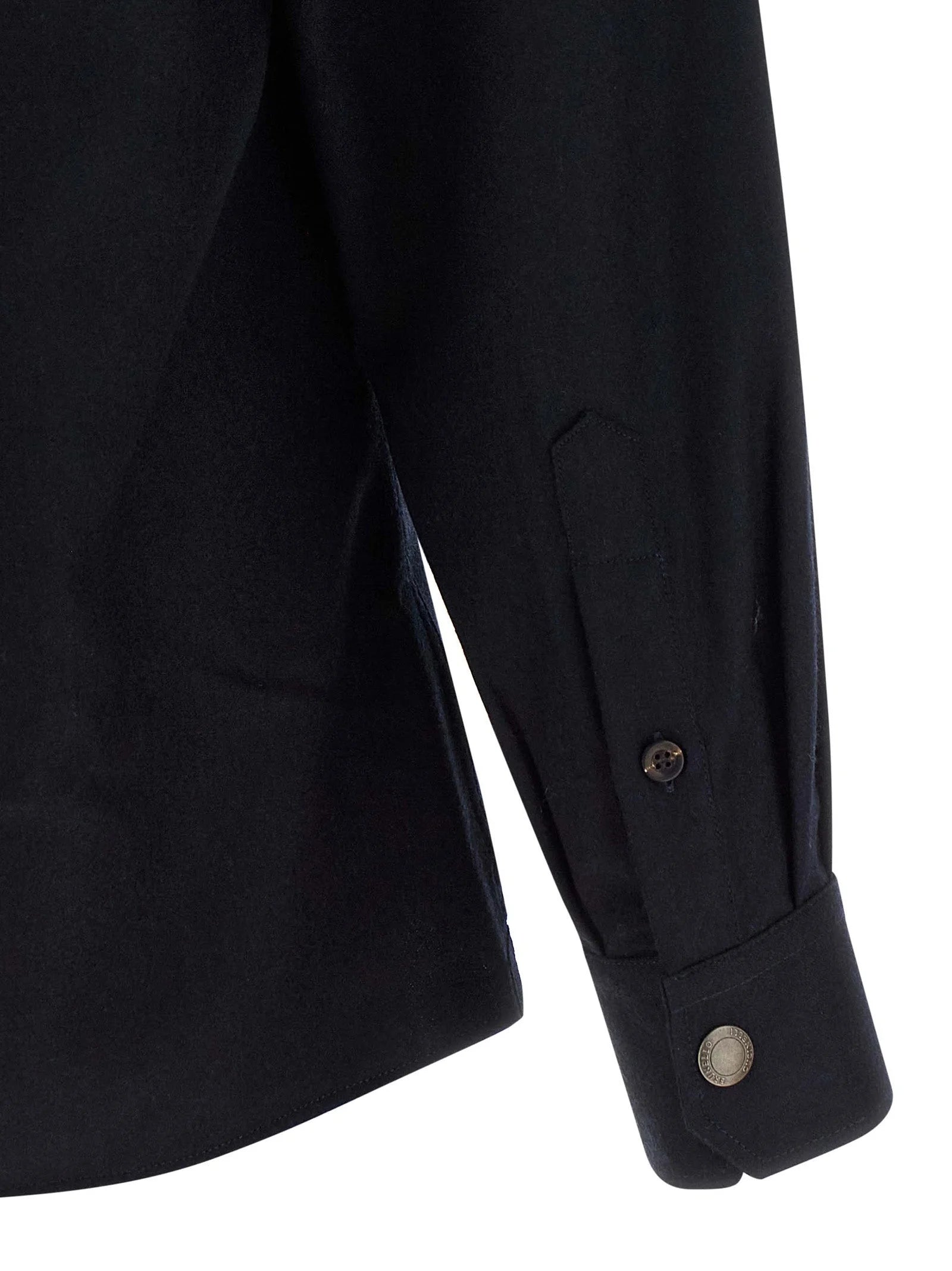 Brunello Cucinelli Blue Virgin Wool Blouse