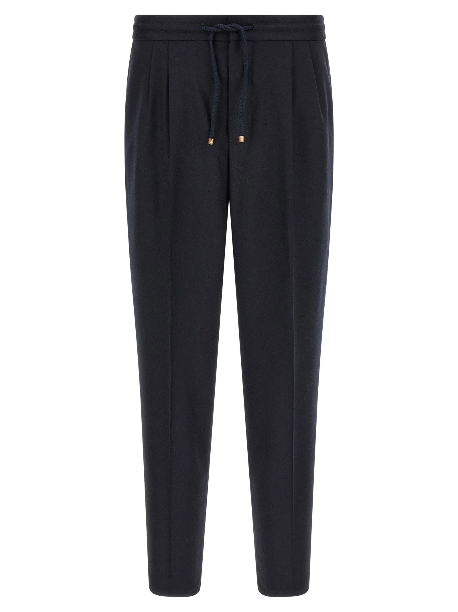 Brunello Cucinelli Blue Virgin Wool Casual Pants