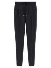 Brunello Cucinelli Blue Virgin Wool Casual Pants