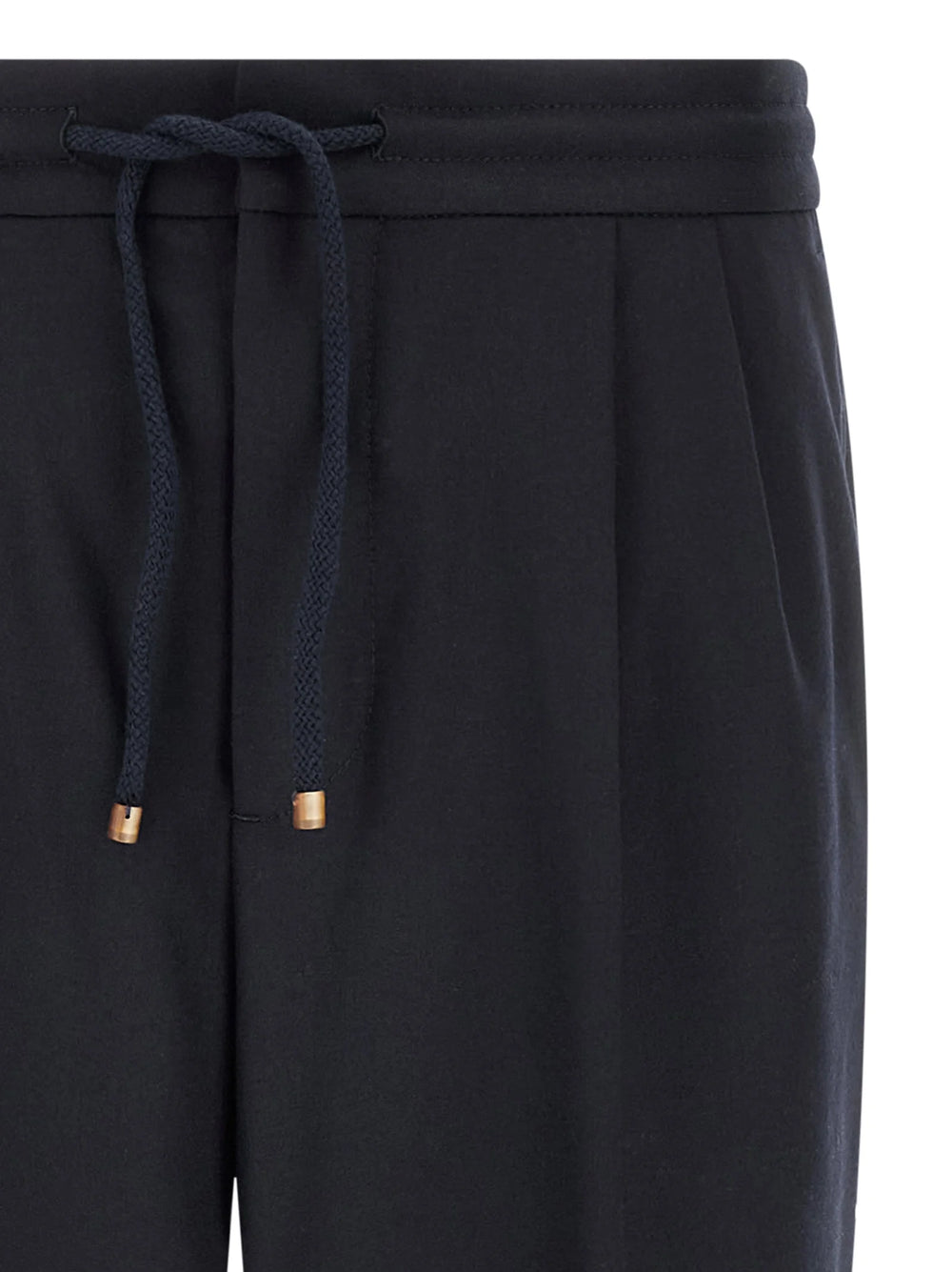 Brunello Cucinelli Blue Virgin Wool Casual Pants