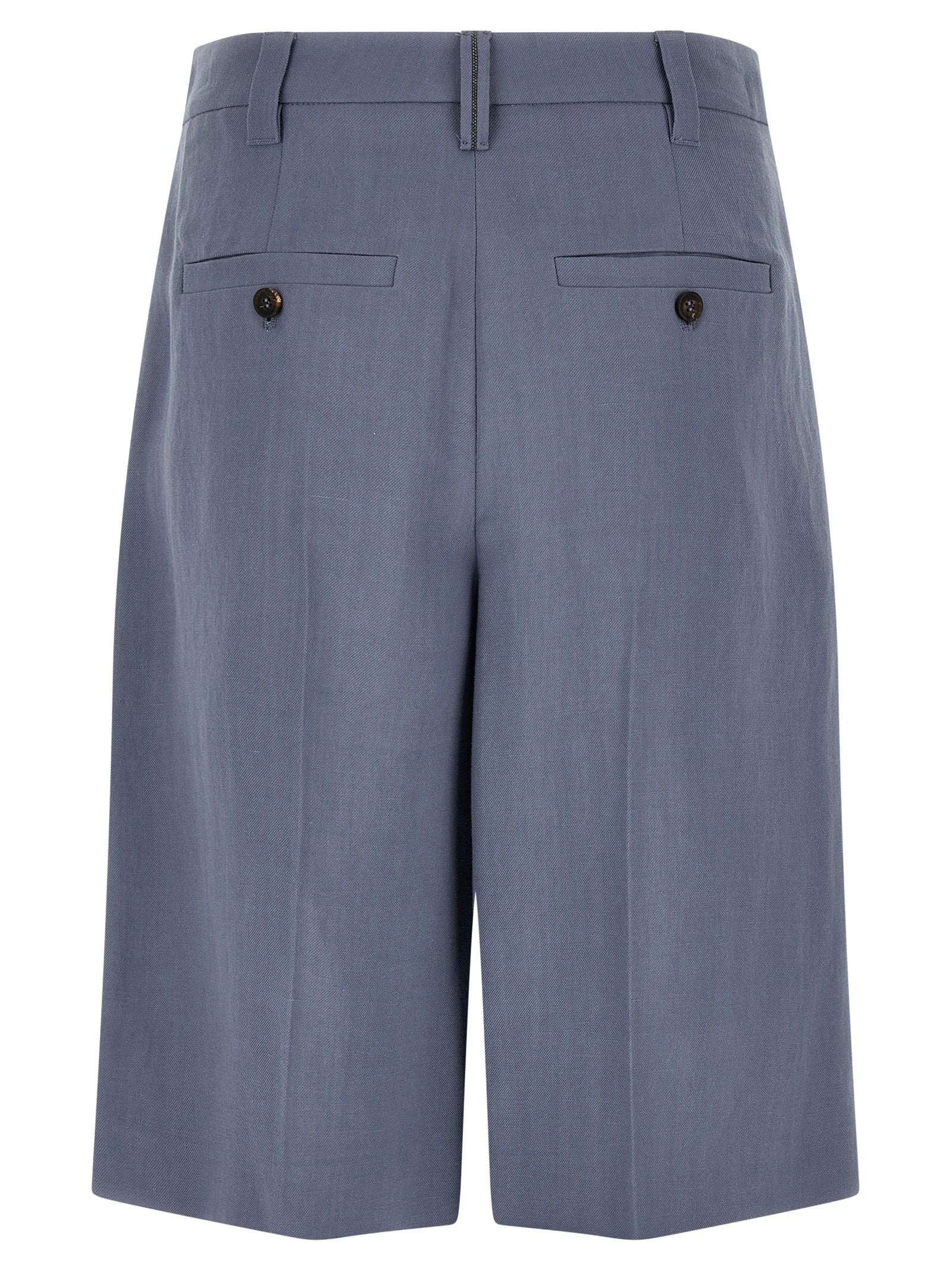 Brunello Cucinelli Blue Viscose Bermuda Shorts