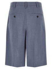 Brunello Cucinelli Blue Viscose Bermuda Shorts