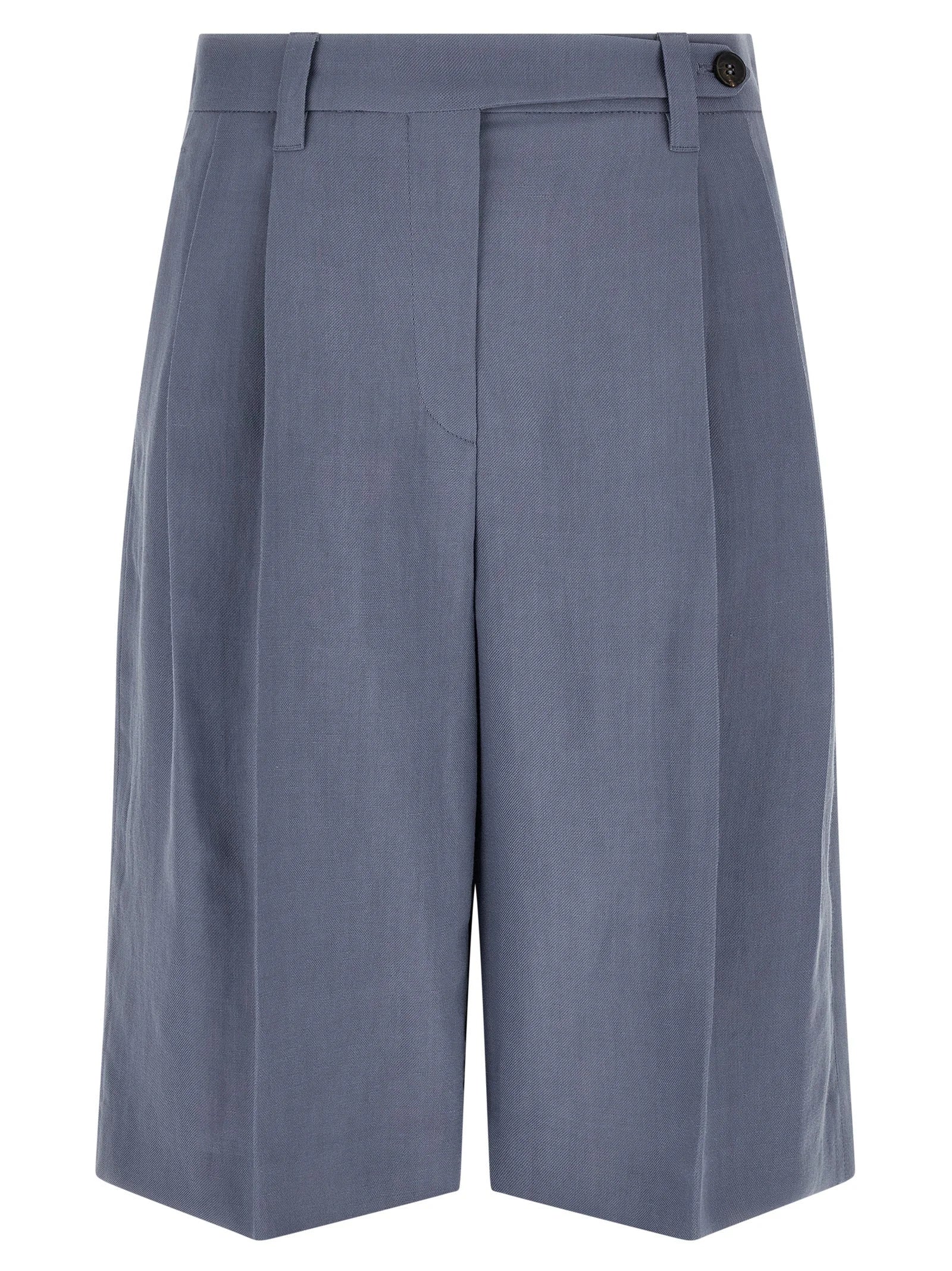 Brunello Cucinelli Blue Viscose Bermuda Shorts