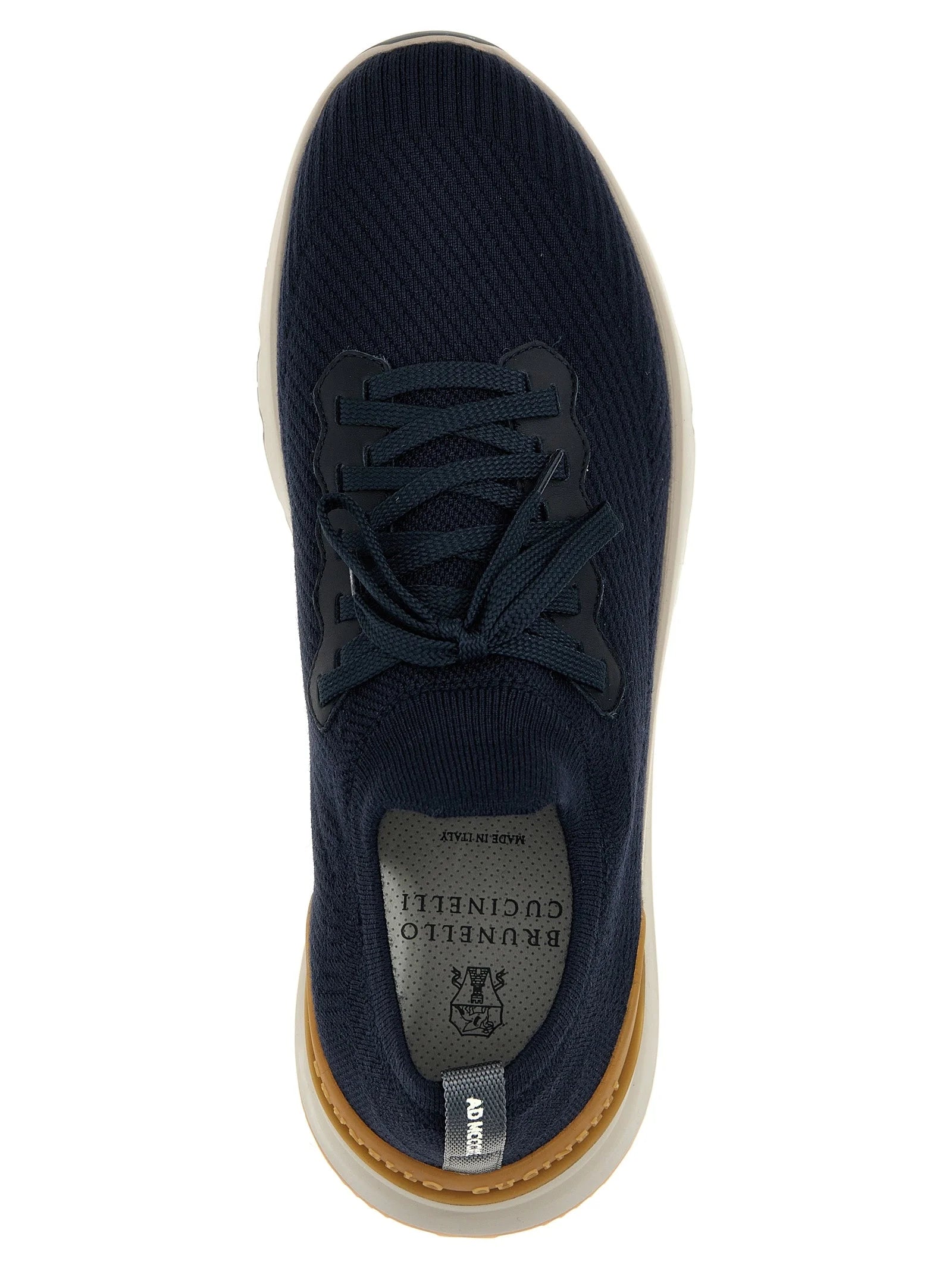 Brunello Cucinelli Blue Wool Athletic Sneakers