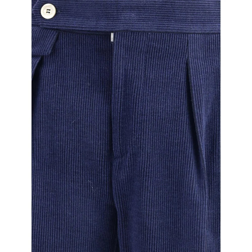 Brunello Cucinelli Blue Wool Casual Pants - IT46 | S